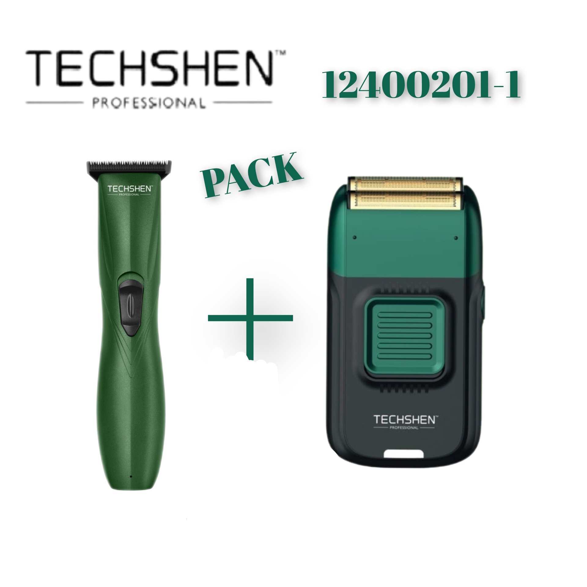 TECHSHEN PACK TRIMMER + SHAVER SHARP CUT  12400201-1