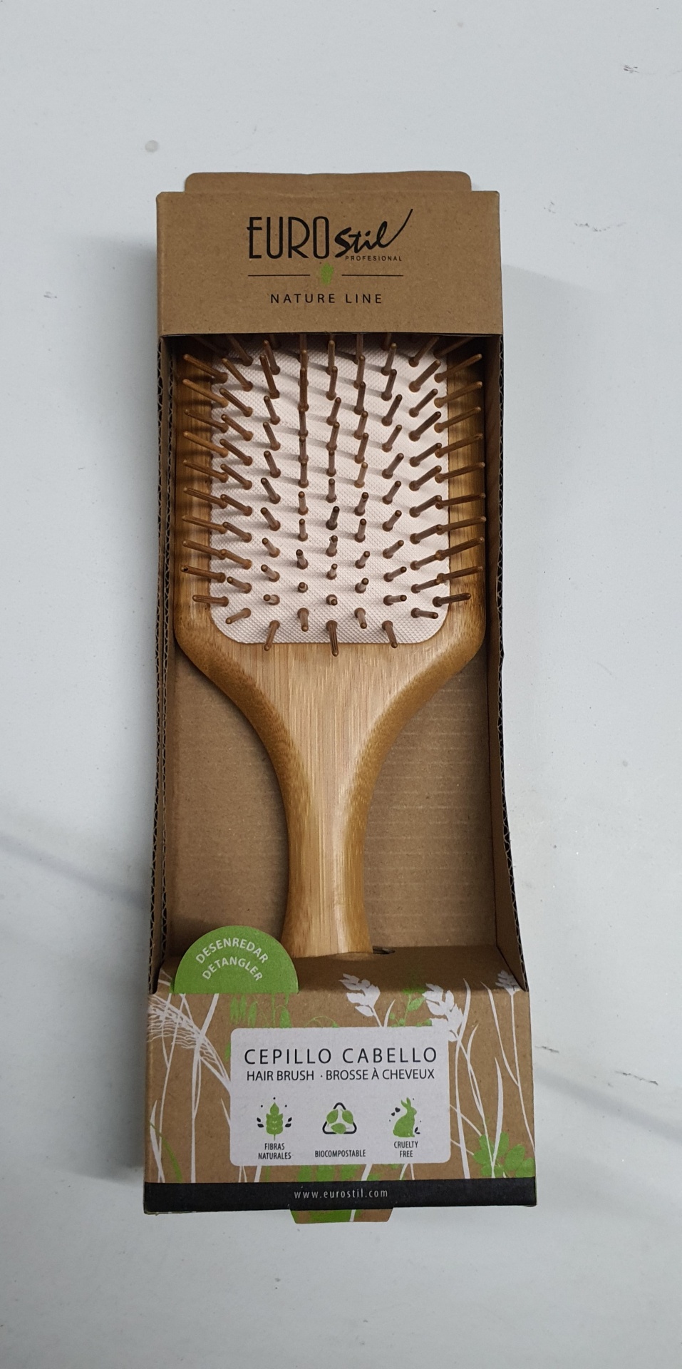 EUROSTIL ESCOVA RETANGULAR BAMBU 07542