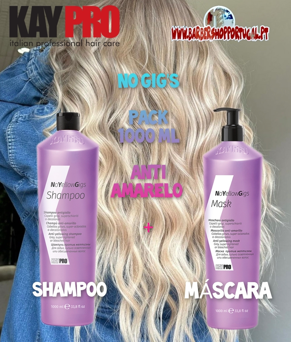 KAYPRO PACK SHAMPOO + MASCARA ANTI AMARELOS NO YELLOW GIGS 1000ML 18020294-1