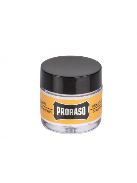 Frasco pequeno de mousse para bigode PRORASO com tampa preta