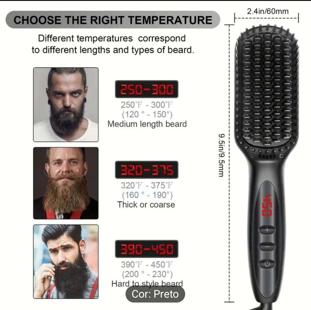 BARBERSHOP ESCOVA PROFISSIONAL ALISADORA 120º-230º BESA