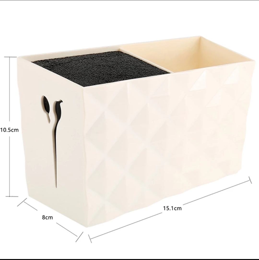 SUPORTE ORGANIZADOR TESOURAS & PENTES PVC WHITE