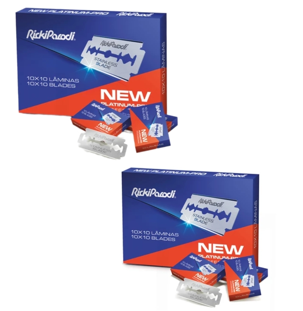 RICKIPARODI 200 LAMINAS PLATINUM NAVALHA MAQUINA BARBEAR  45450001-1