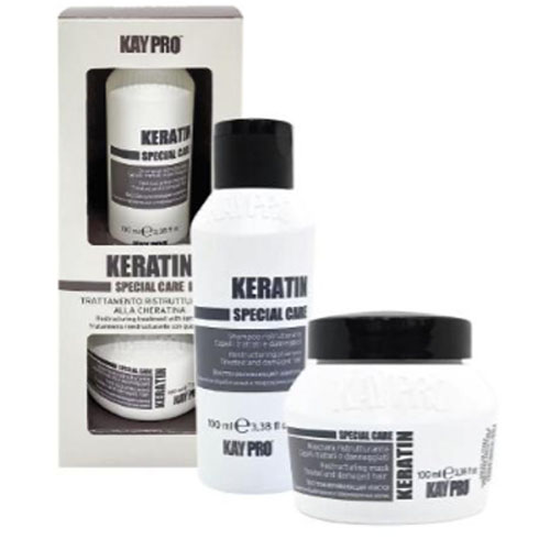 Conjunto de tratamento capilar Kay Pro Keratin Special Care com frasco e pote