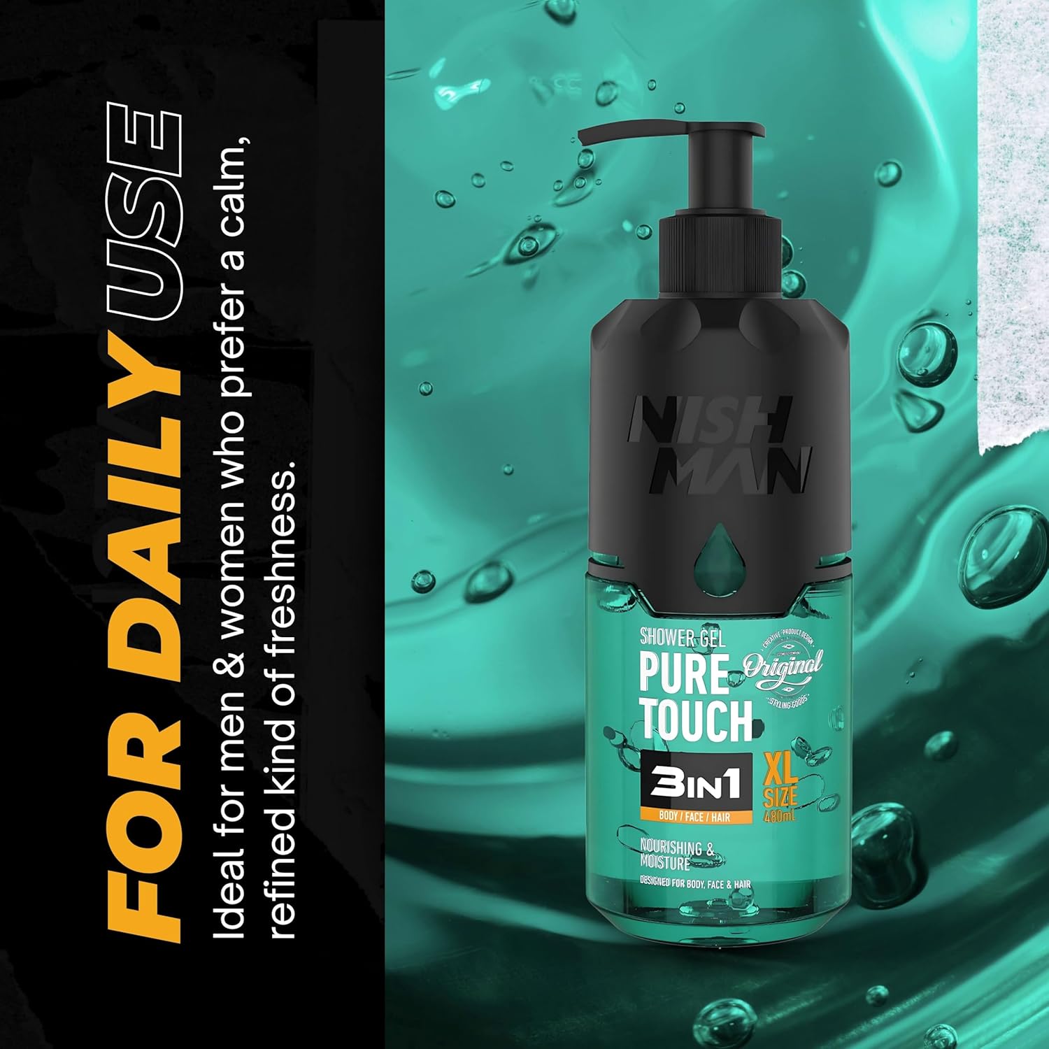 NISHMAN GEL DE BANHO PURE TOUCH 480ML NMN-202-PUR