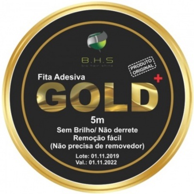 BHS FITA GOLD SEM BRILHO NÃO DERRETE FACIL REMOÇÃO  5 MTSX 2,5 CM  0030