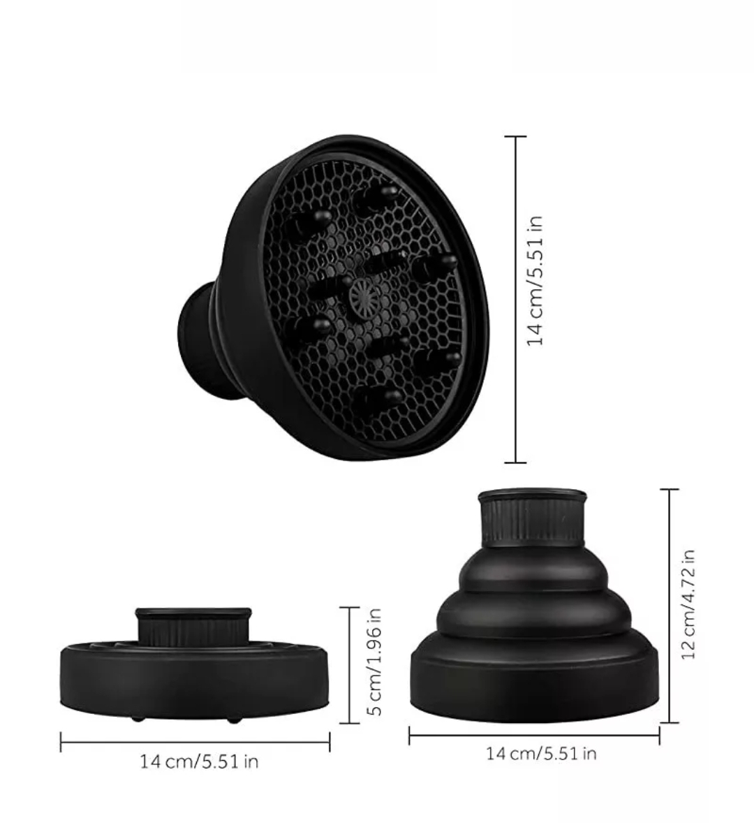 EUROSTIL DIFUSOR UNIVERSAL DOBRAVEL NEGRO SILICONE 04346