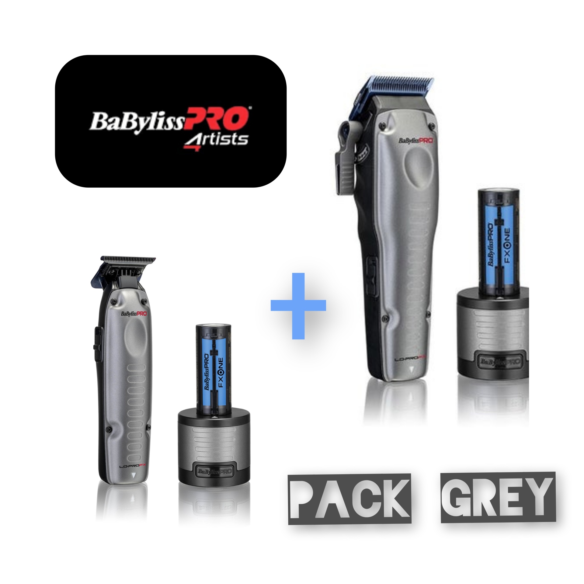 BABYLISS LO PRO COMBO GREY CLIPPER +TRIMER FX829E-1