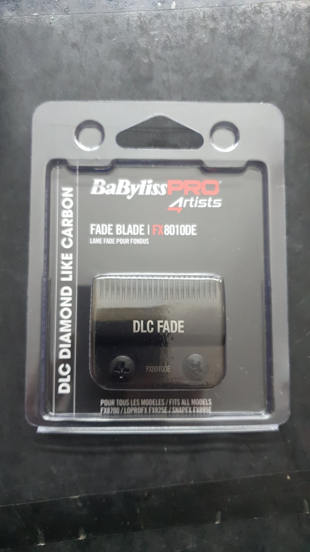 Lâmina de corte BaByliss PRO Artists FX 8010DE DLC Fade preta em blister preto