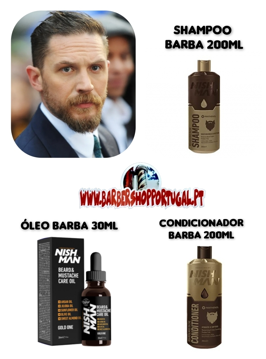 NISHMAN PACK BEARD CARE CUIDADO BARBA CURTA HARDY NMN-HARDY