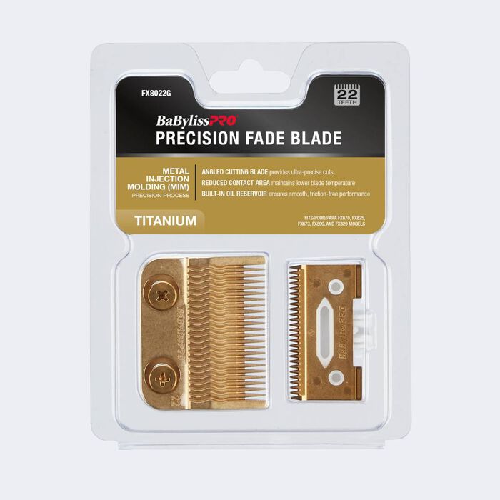 BABYLISS PRO CABEÇA DE CORTE CLIPPER GOLD TITANIUM MIM FADE BLADE FX8022GE