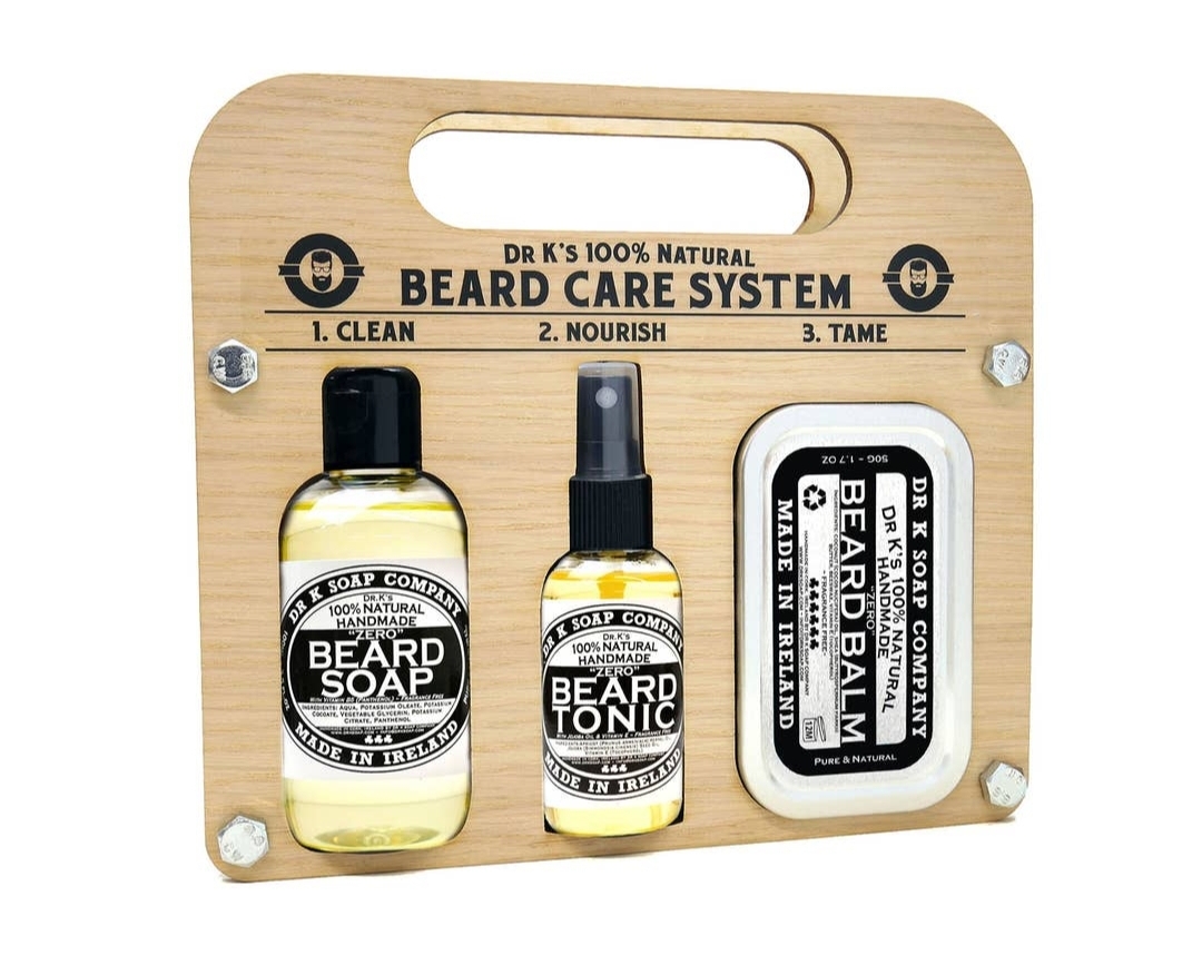 DRKS ARTESANAL BEARD CARE AND GROOMING SYSTEM NATURAL KIT BARBA ZERO AROMA