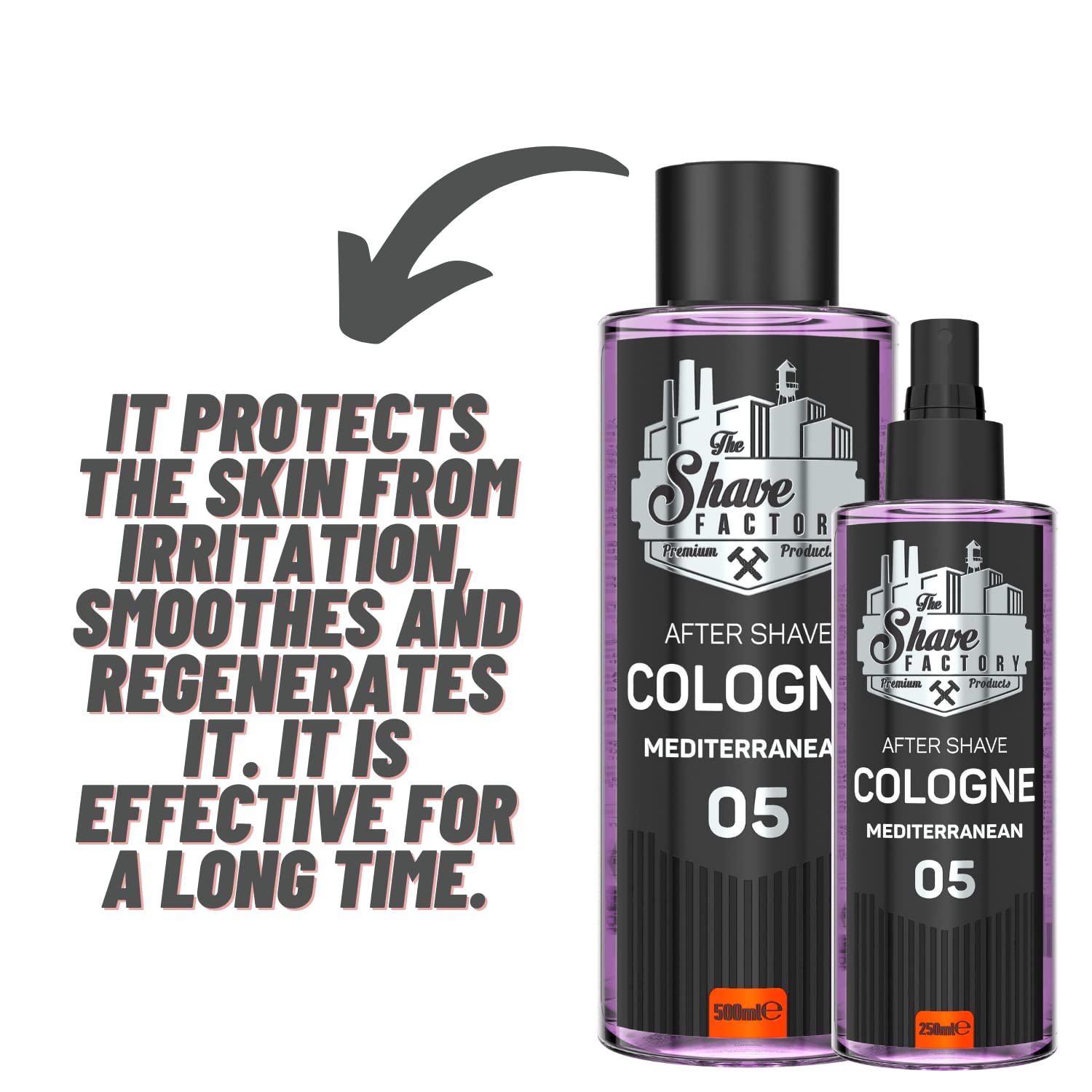 THE SHAVE FACTORY AFTER SHAVE COLOGNE 05 MEDITERRANEAN 250ML TS-9060-05