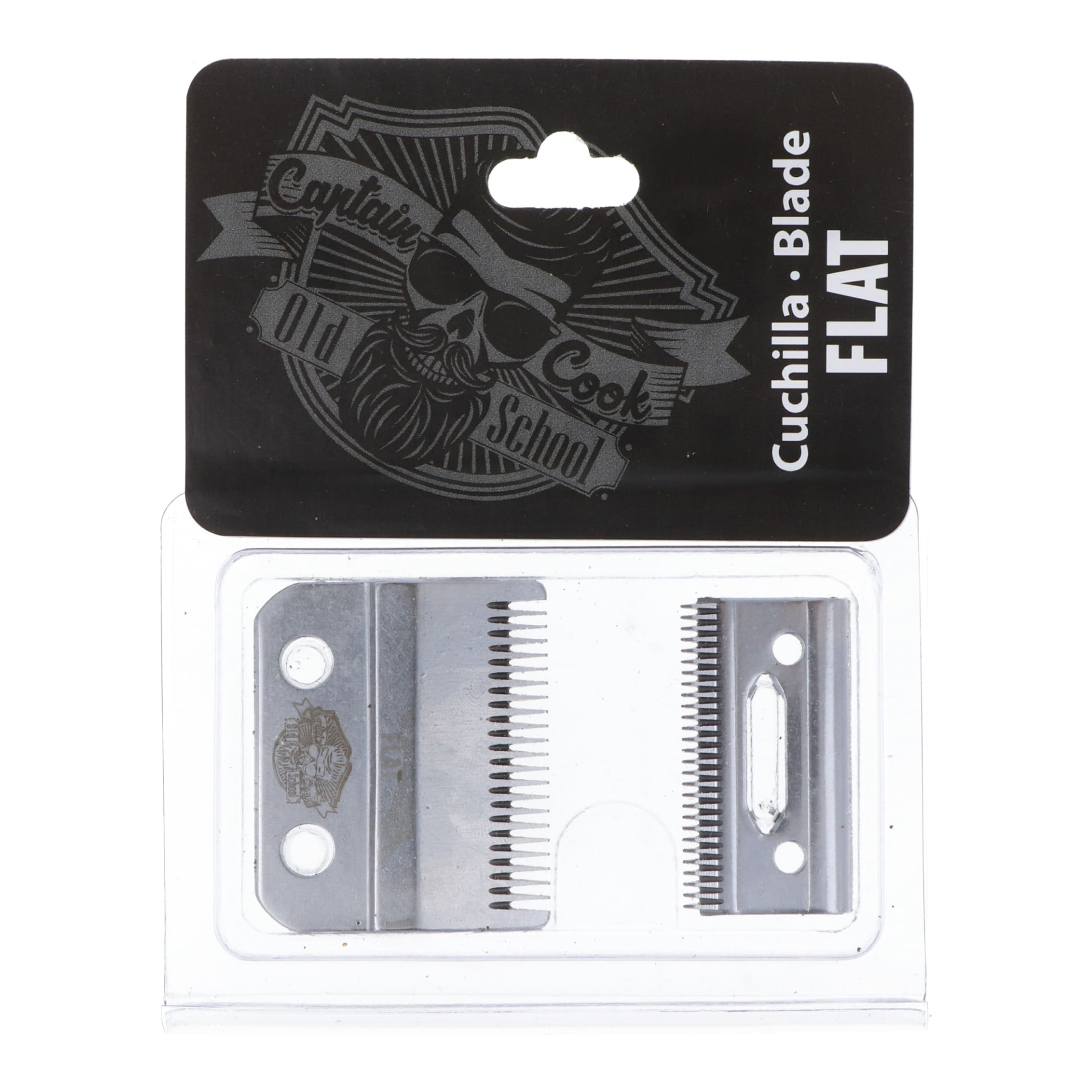 Lâminas metálicas para máquina de cortar cabelo em embalagem preta e transparente