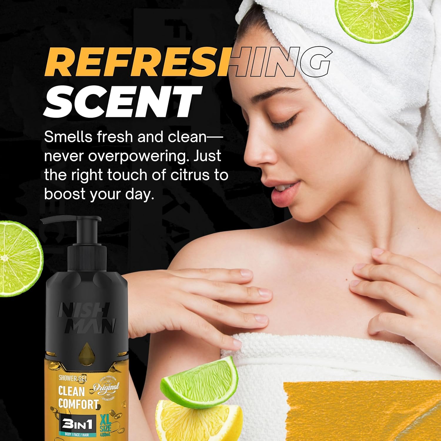 NISHMAN GEL DE BANHO CLEAN CONFORT 480ML NMN-225-CLE