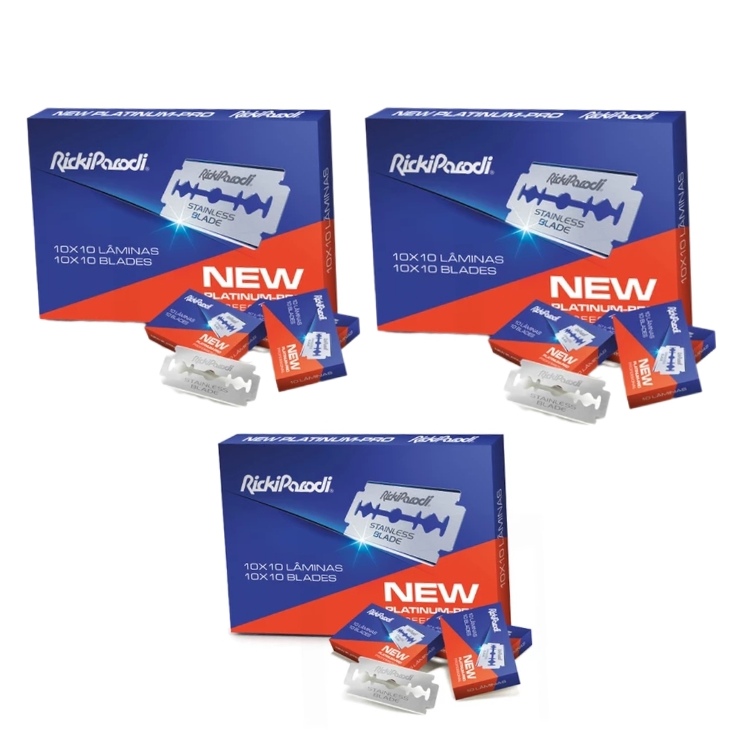RICKIPARODI 300 LAMINAS PLATINUM NAVALHA MAQUINA BARBEAR  45450001-2