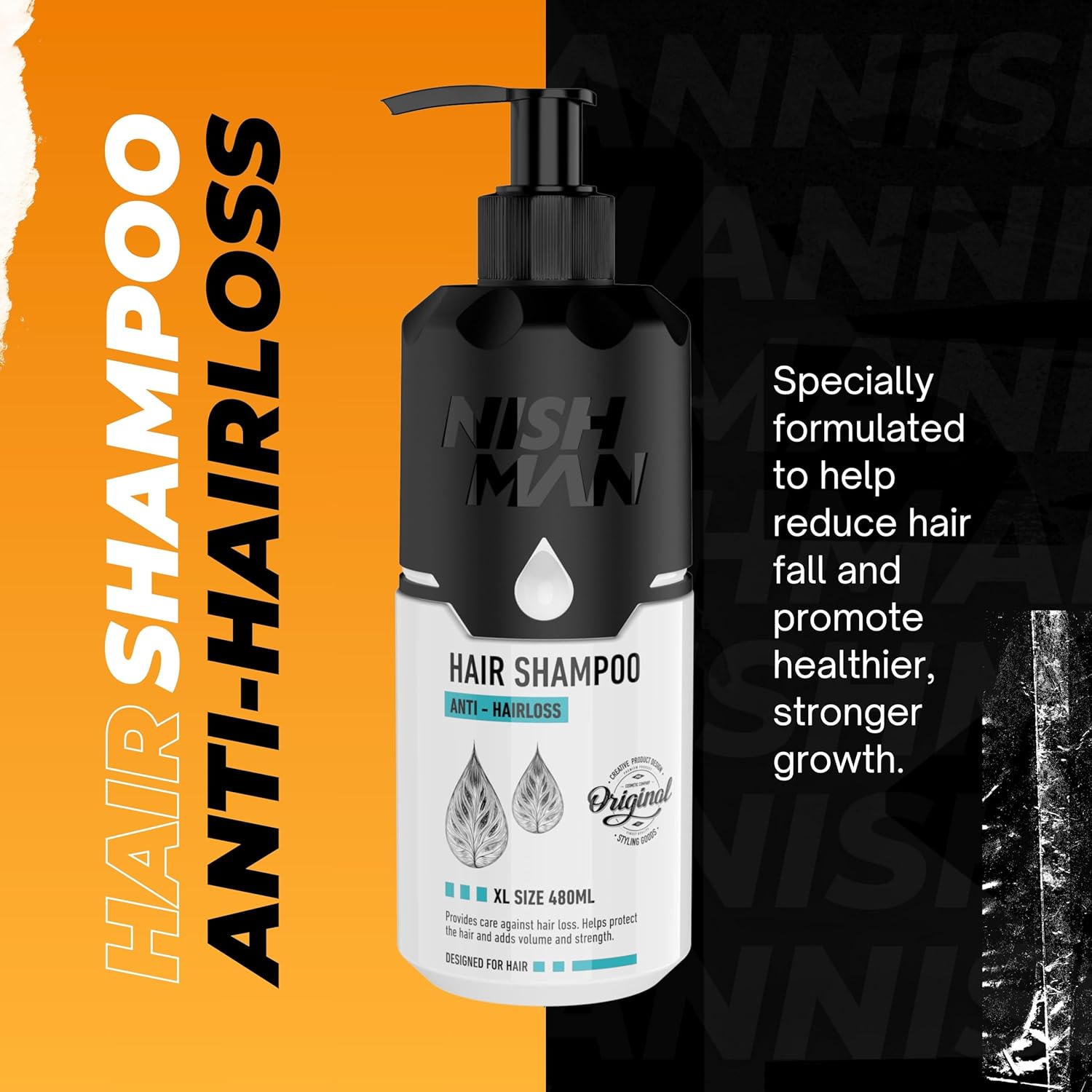 NISHMAN SHAMPOO XL PREVENÇÃO QUEDA 480ML NMN-233