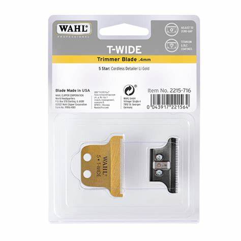 Lâmina aparadora WAHL T-WIDE em embalagem plástica e cartão