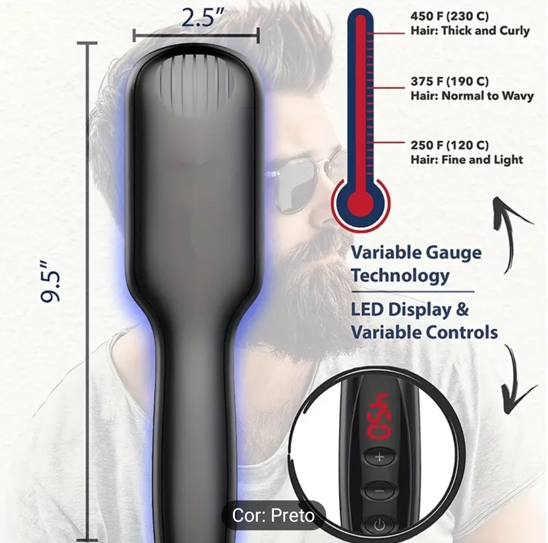BARBERSHOP ESCOVA PROFISSIONAL ALISADORA 120º-230º BESA
