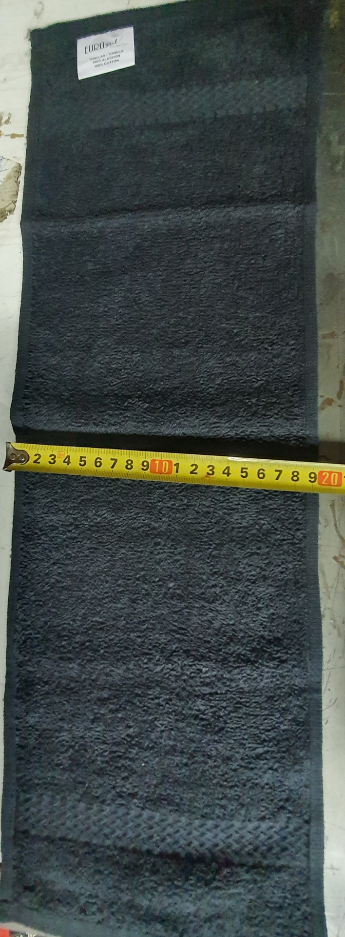 EUROSTIL TOALHA BARBEIRO 100% ALGODAO PRETA 20X65cm 380GRS 06413/50