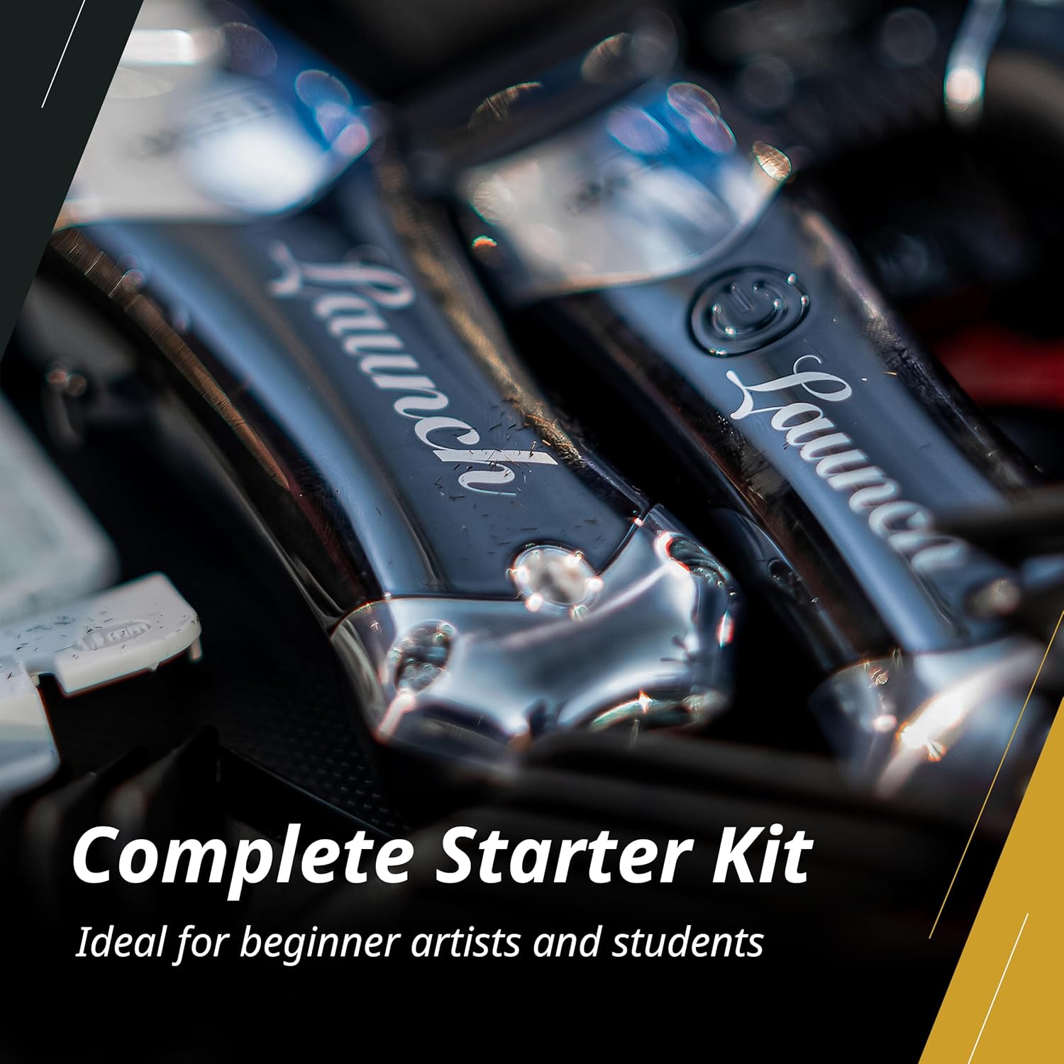 Máquinas de corte de cabelo Launachi com texto promocional