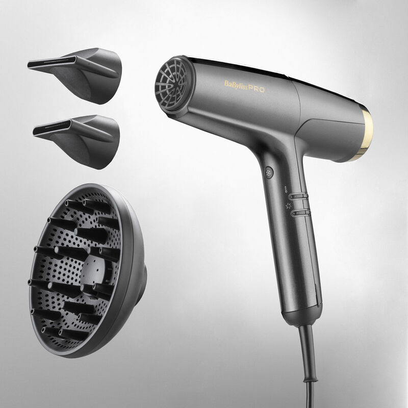 BABYLISS SECADOR FALCO PROFESSIONAL DIGITAL HAIR DRYER BLACK GOLD BAB8550E