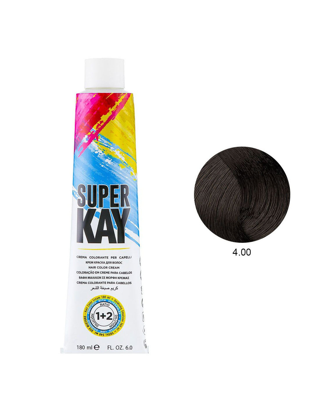 KAYPRO SUPER KAY COLORAÇÃO PERMANENTE 180ML 4.00 CASTANHO