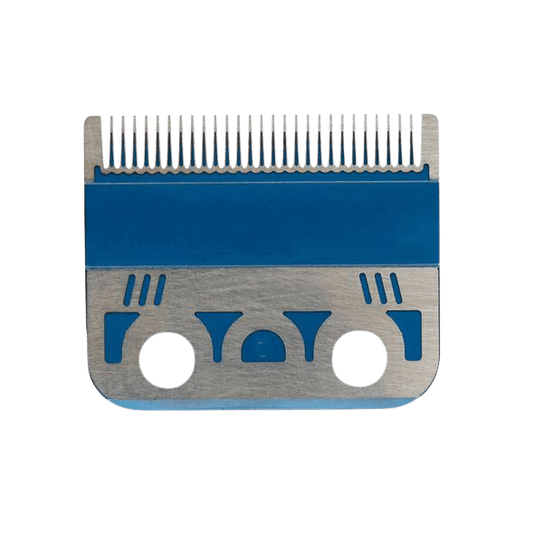 Lâmina de máquina de cortar cabelo azul e metal