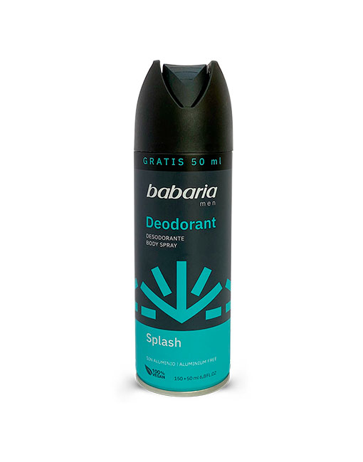 Desodorizante em spray Babaria men Splash preto e azul