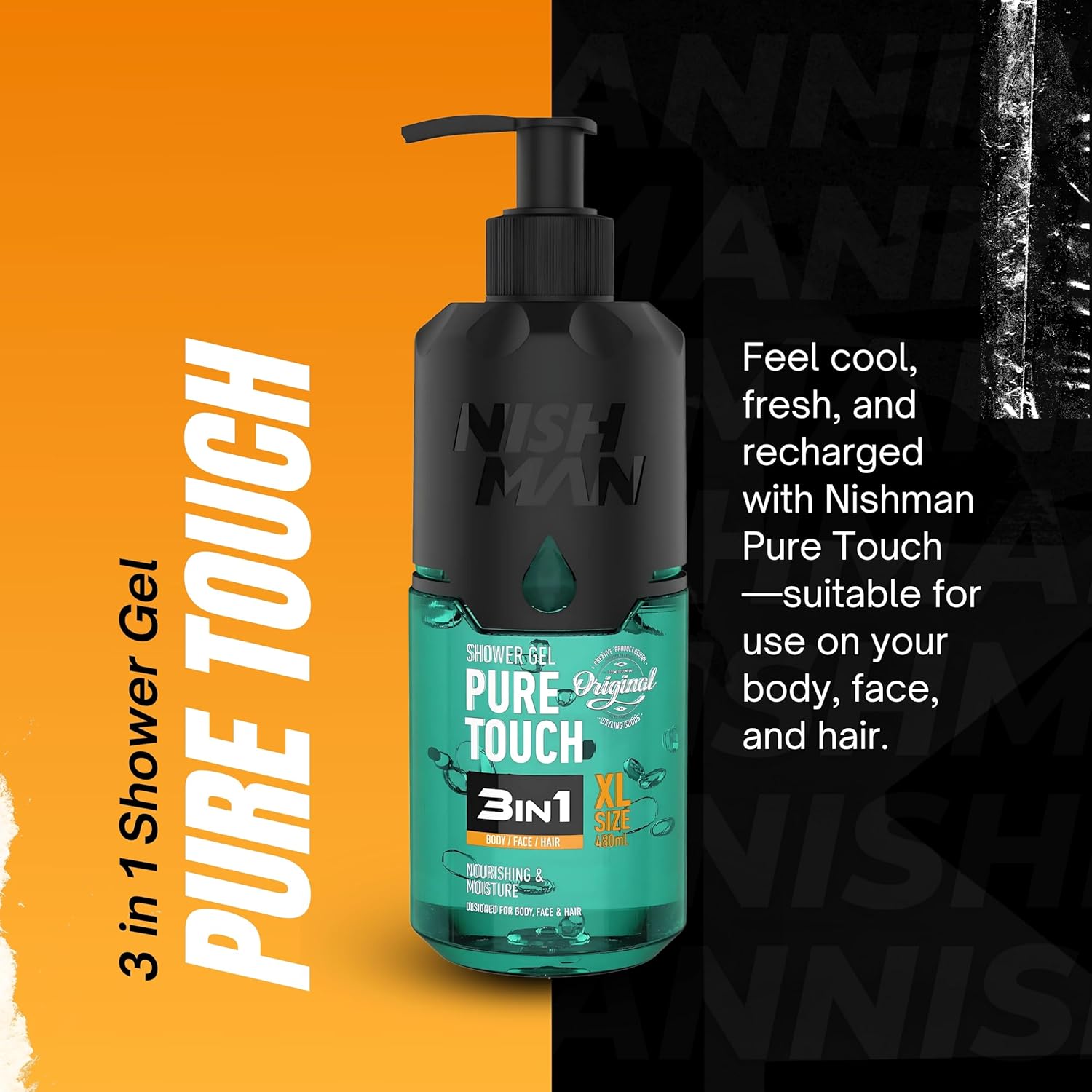 NISHMAN GEL DE BANHO PURE TOUCH 480ML NMN-202-PUR