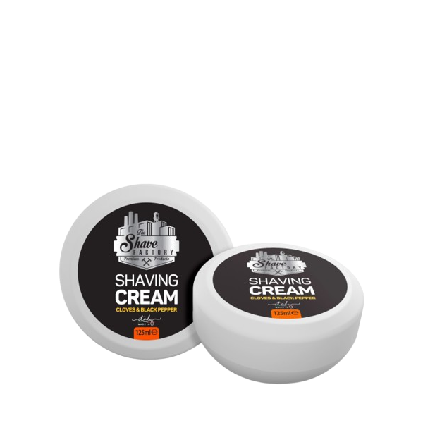 Creme de barbear The Shave Factory, 125ml, Cravos e Pimenta Preta