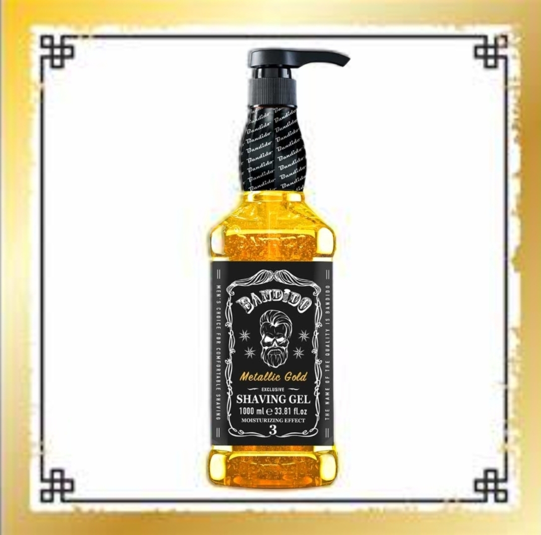 BANDIDO SHAVING GEL BARBEAR TRANSPARENTE GOLD 1000ML BSGBTG1000