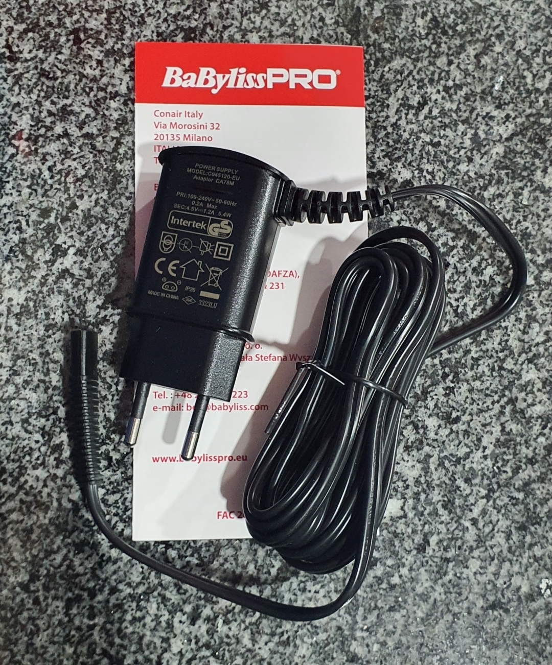 BABYLISS TRANSFORMADOR ORIGINAL INTERTEK SHAVER FOILFX02