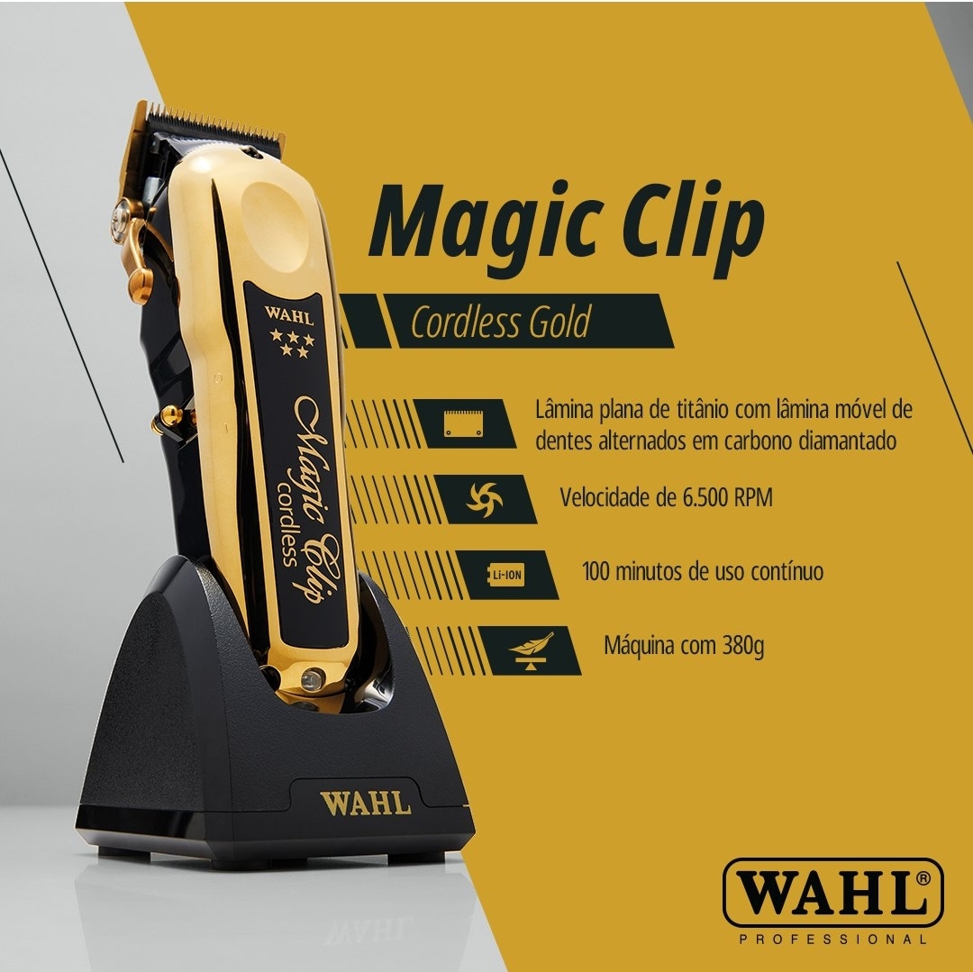 WAHL MAGIC CLIP CLIPPER CORDLESS GOLD EDITION 08148-716