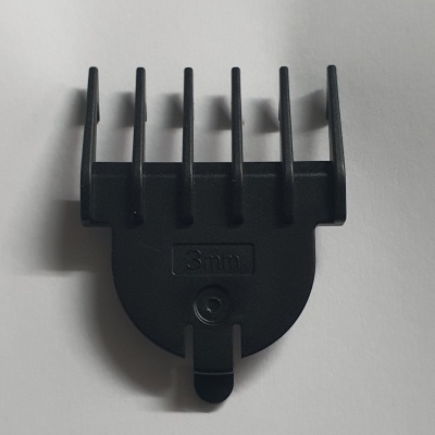 Pente preto para máquina de cortar cabelo com marcação 3mm