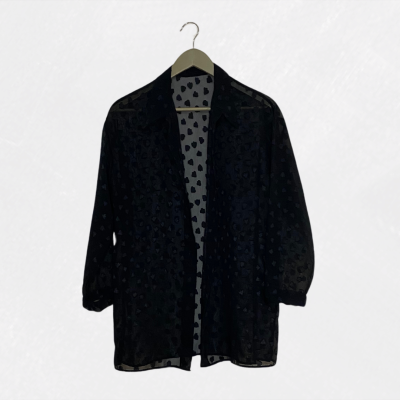 CAMISA PRETA SEMITRANSPARENTE