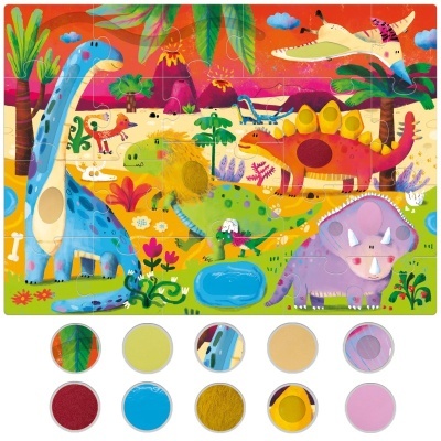 Puzzle&#x20;t&#x00E1;ctil&#x20;Montessori&#x20;Dino