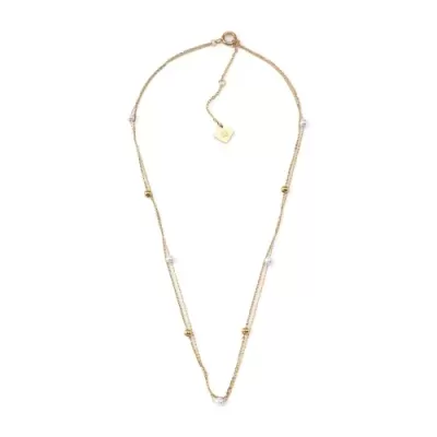 COLAR AÇO DETALHE PÉROLAS