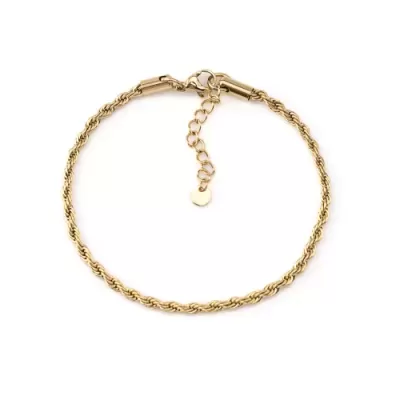 PULSEIRA AÇO ENTRELAÇADO DOURADO