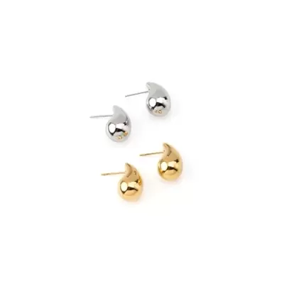 BRINCOS AÇO GOTA MÉDIO