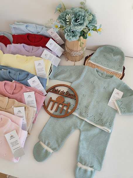 Camisola, calça e gorro Malha de Algodão