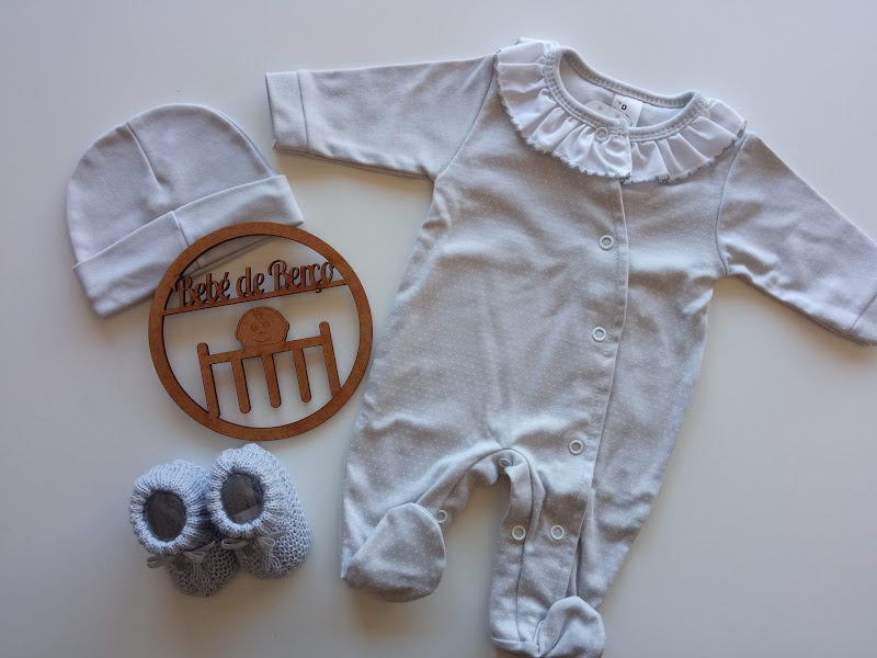 Babygrow Pintas de Gola em Algodão 3 Meses
