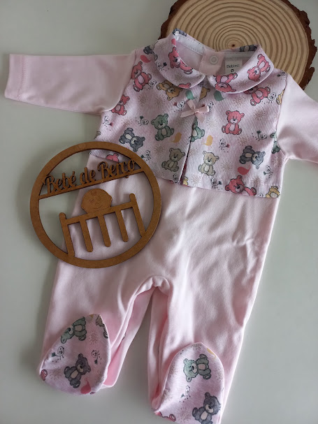 Babygrow de algodão  Ursinhos