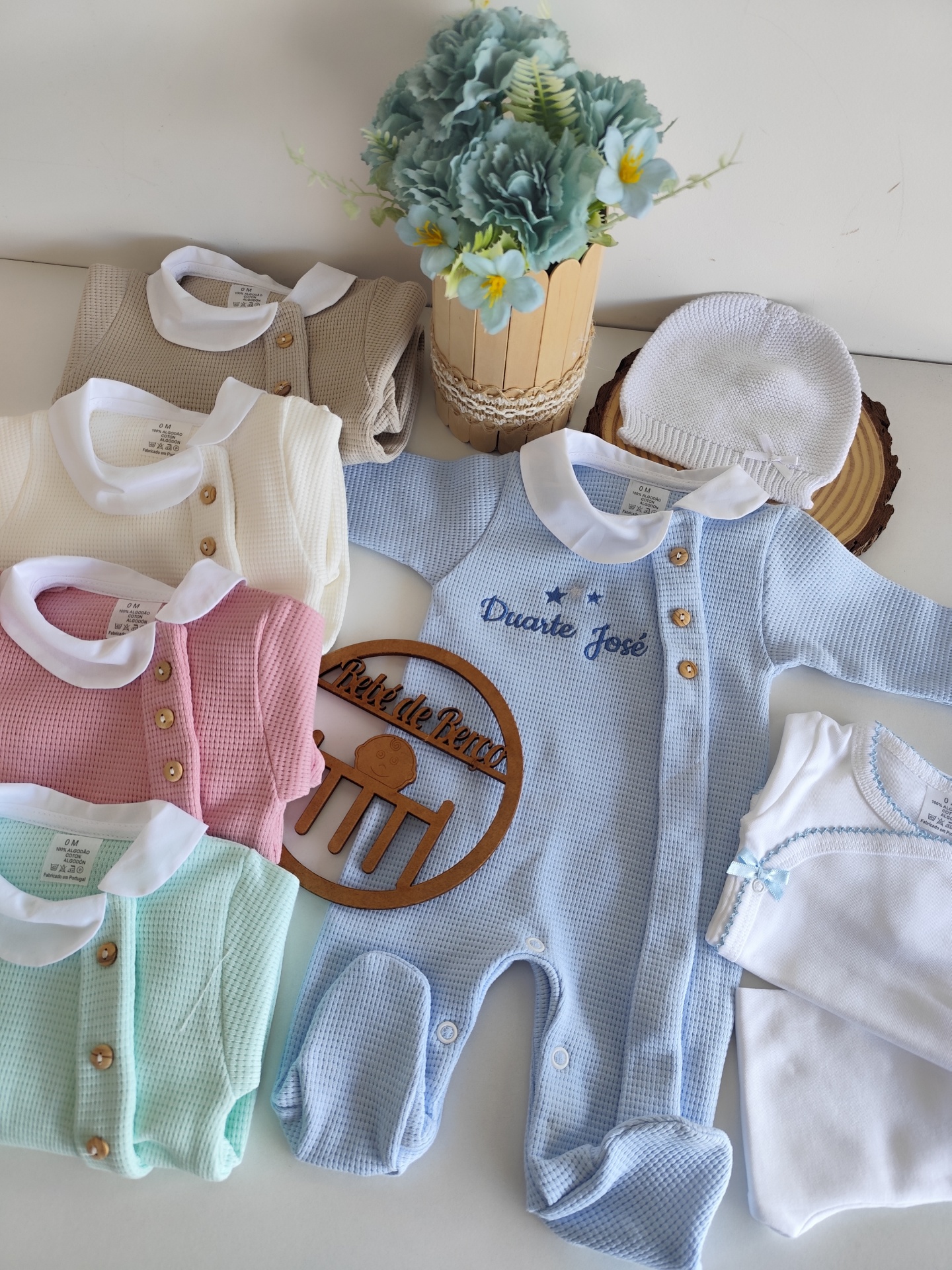 Babygrow de Algodão com abertura a frente