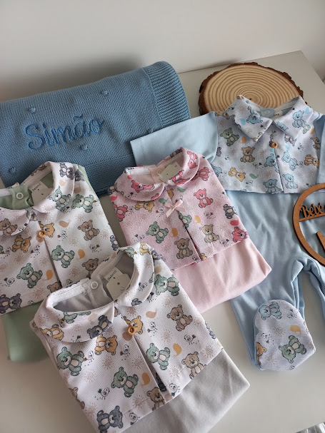 Babygrow de algodão  Ursinhos