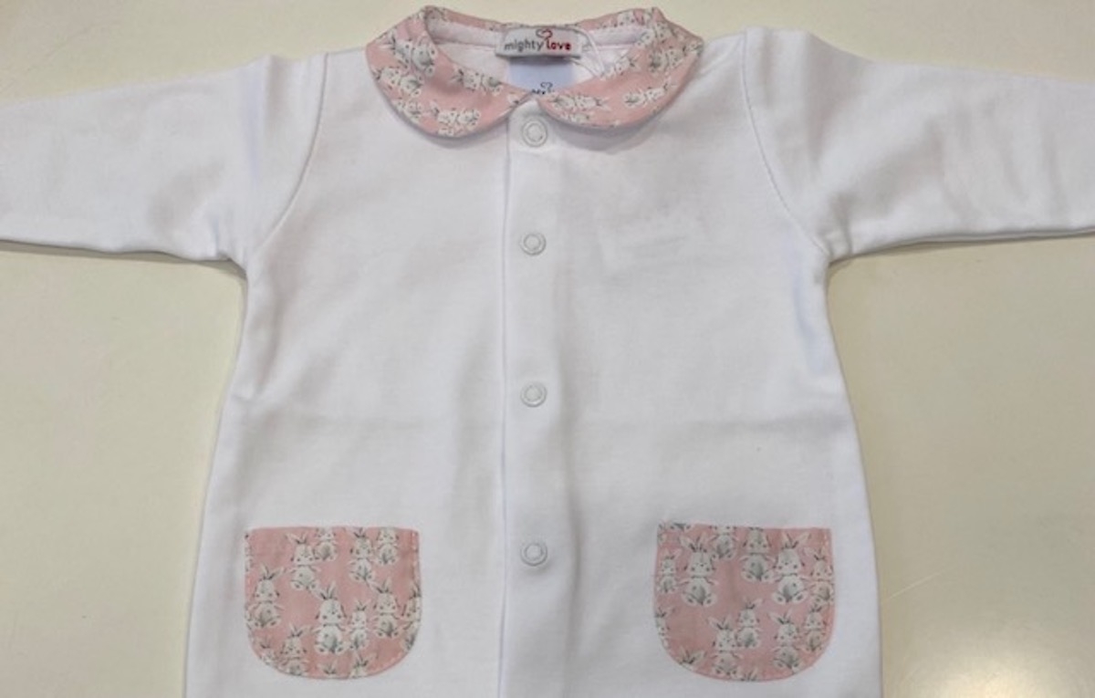 Babygrow Bunny - Rosa, azul ou Verde