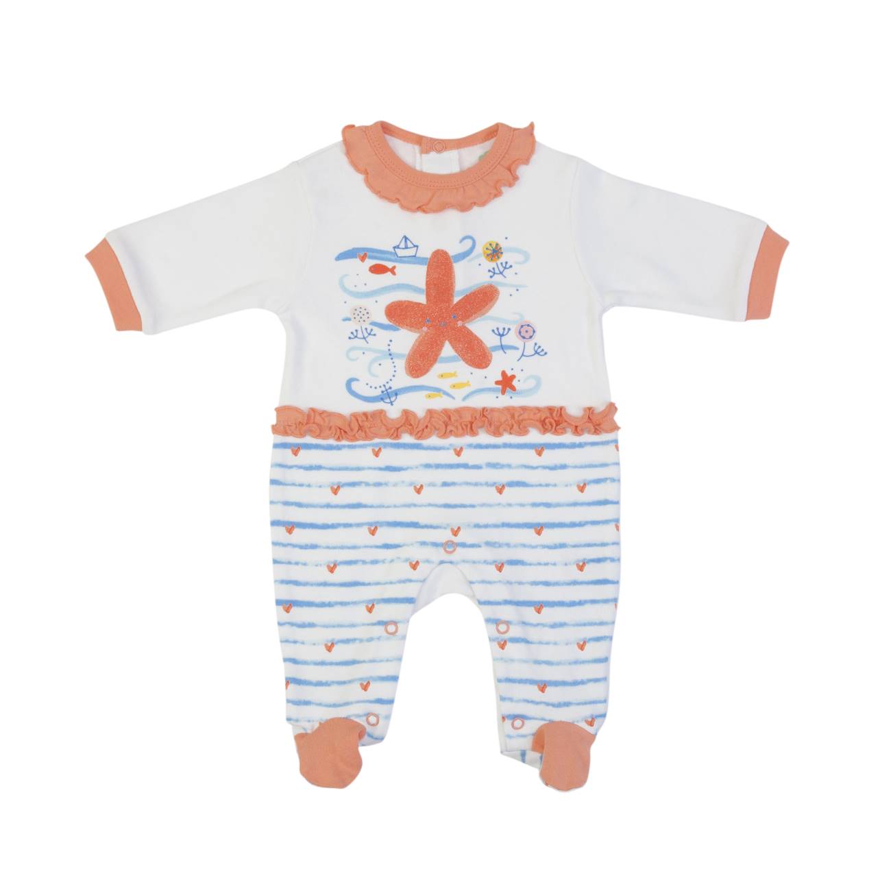Babygrow Algodão Orgânico Tema "Sea"