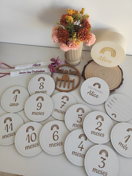 Kit de Placas de Nascimento (14 placas + caixa)