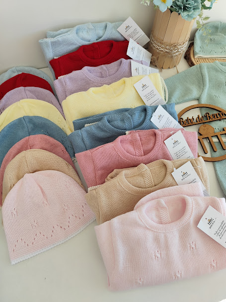 Camisola, calça e gorro Malha de Algodão