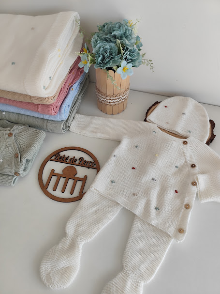 Camisola, calça e gorro Malha de Algodão